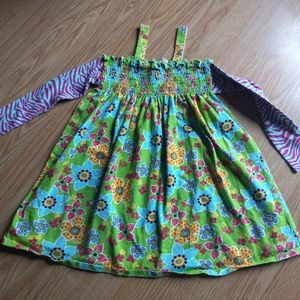 Rare Editions girls size 6 knit smocked sundress